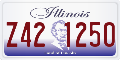 IL license plate Z421250