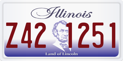 IL license plate Z421251