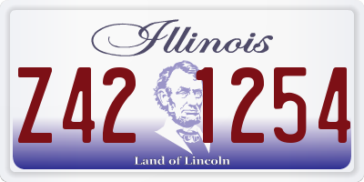 IL license plate Z421254