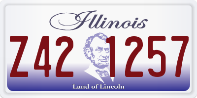 IL license plate Z421257
