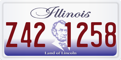 IL license plate Z421258