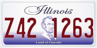 IL license plate Z421263