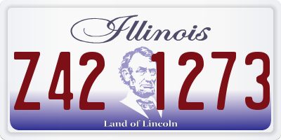 IL license plate Z421273