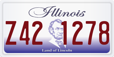 IL license plate Z421278