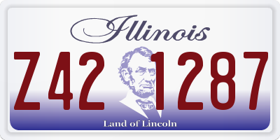 IL license plate Z421287