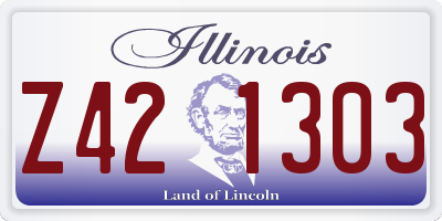 IL license plate Z421303