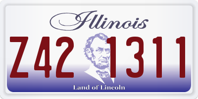 IL license plate Z421311