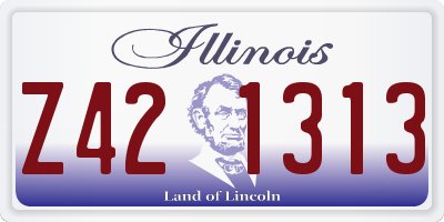 IL license plate Z421313