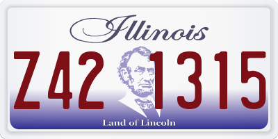 IL license plate Z421315