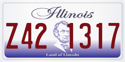 IL license plate Z421317