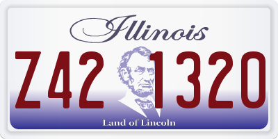 IL license plate Z421320
