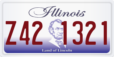 IL license plate Z421321