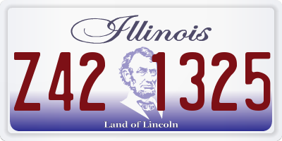 IL license plate Z421325