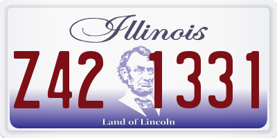 IL license plate Z421331