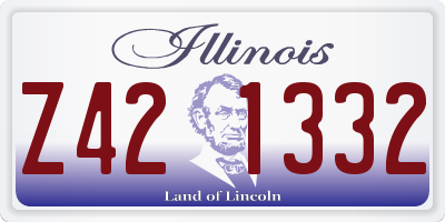 IL license plate Z421332