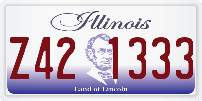 IL license plate Z421333
