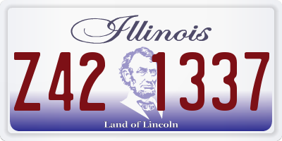 IL license plate Z421337