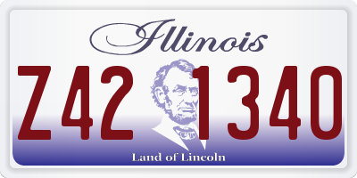 IL license plate Z421340
