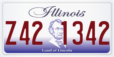 IL license plate Z421342