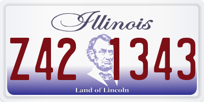 IL license plate Z421343