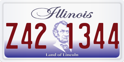 IL license plate Z421344
