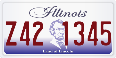 IL license plate Z421345