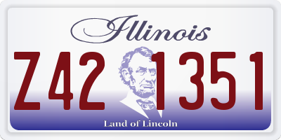 IL license plate Z421351