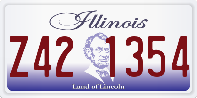 IL license plate Z421354