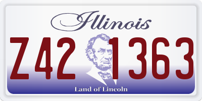 IL license plate Z421363