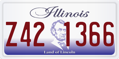 IL license plate Z421366