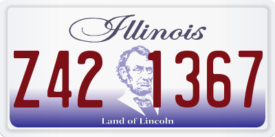 IL license plate Z421367