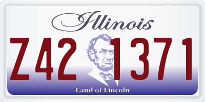 IL license plate Z421371