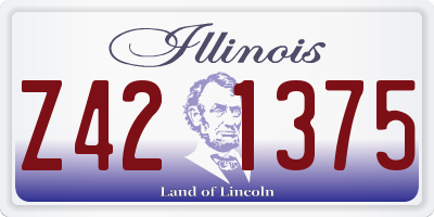 IL license plate Z421375