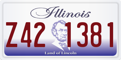 IL license plate Z421381