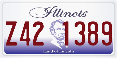 IL license plate Z421389