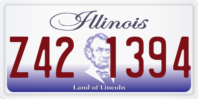 IL license plate Z421394