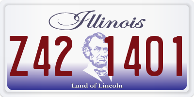 IL license plate Z421401