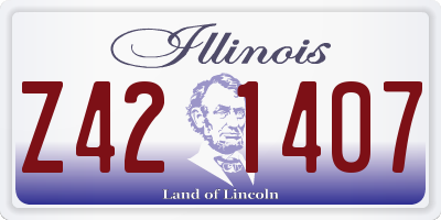 IL license plate Z421407