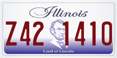 IL license plate Z421410