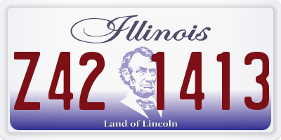 IL license plate Z421413