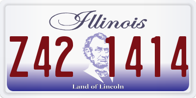 IL license plate Z421414