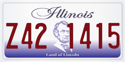 IL license plate Z421415