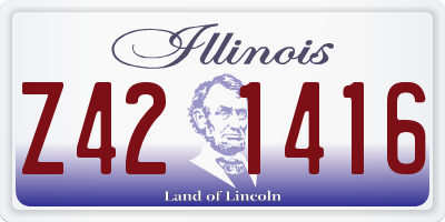 IL license plate Z421416