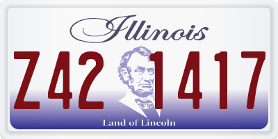 IL license plate Z421417