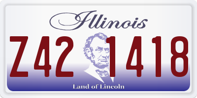 IL license plate Z421418