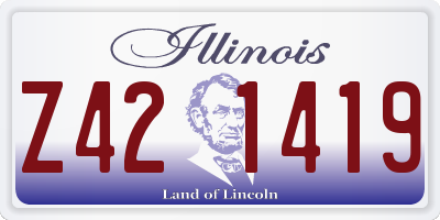 IL license plate Z421419