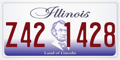 IL license plate Z421428