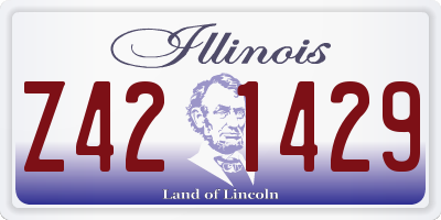 IL license plate Z421429