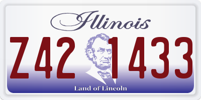 IL license plate Z421433