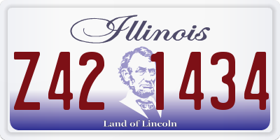 IL license plate Z421434
